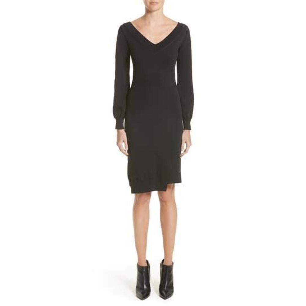 Burberry Marro Knit Dress Black bandage stretch knee length small